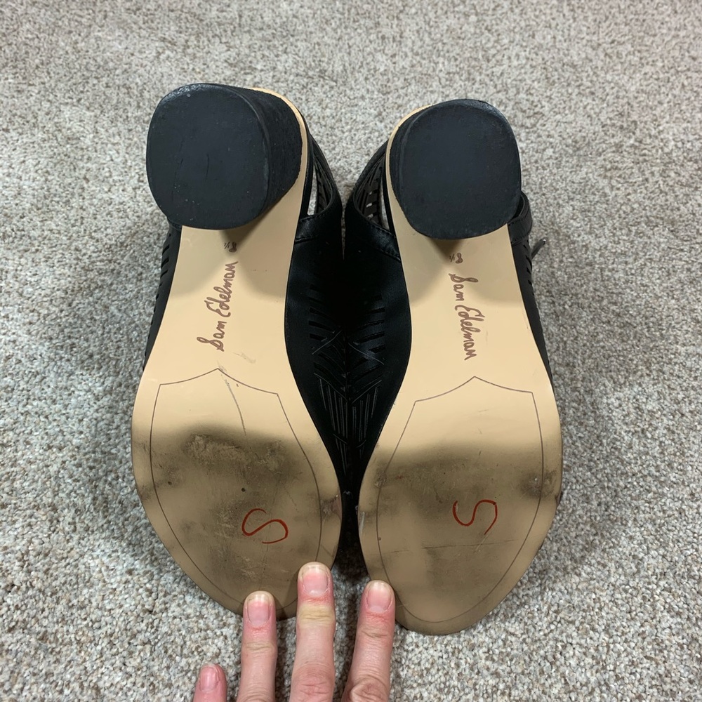 Sam Edelman Roco Lace Up Black Heeled Sandals. - Picture 9 of 9